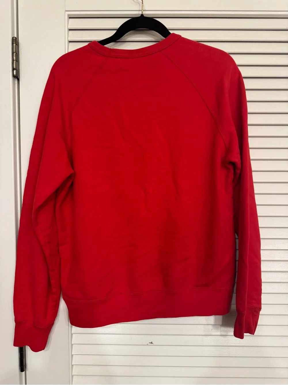 OVO Red Crewneck Sweater with Crest Patch